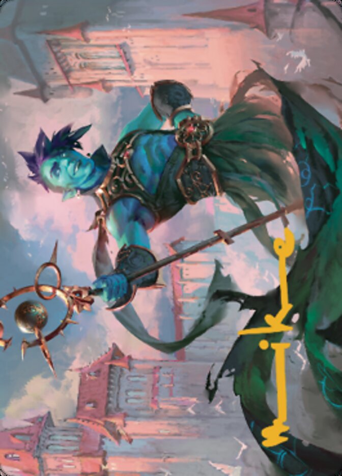 Haughty Djinn Art Card (Gold-Stamped Signature) [Dominaria United Art Series] | L.A. Mood Comics and Games