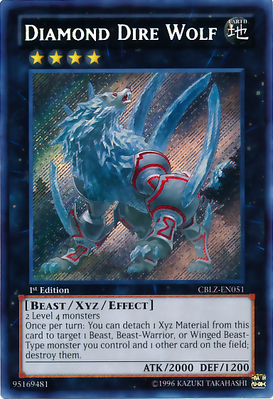 Diamond Dire Wolf [CBLZ-EN051] Secret Rare | L.A. Mood Comics and Games