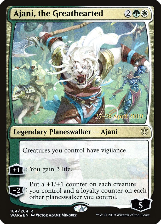 Ajani, the Greathearted [War of the Spark Prerelease Promos] | L.A. Mood Comics and Games