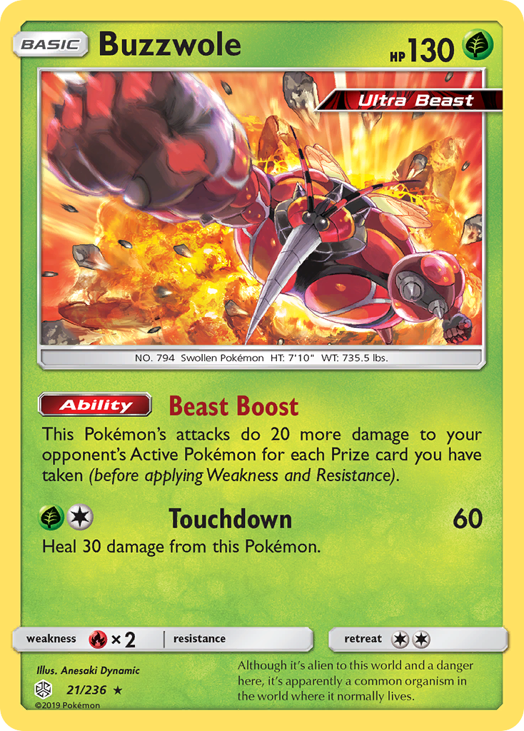 Buzzwole (21/236) [Sun & Moon: Cosmic Eclipse] | L.A. Mood Comics and Games