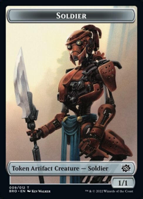 Powerstone // Soldier (009) Double-Sided Token [The Brothers' War Tokens] | L.A. Mood Comics and Games