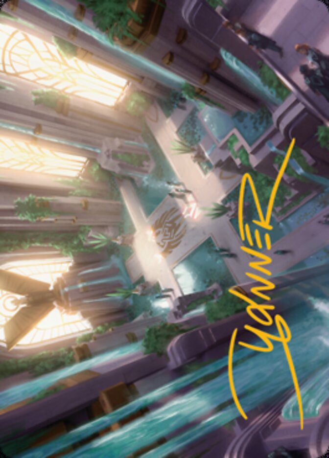 Spara's Headquarters Art Card (Gold-Stamped Signature) [Streets of New Capenna Art Series] | L.A. Mood Comics and Games