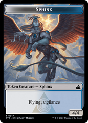 Spirit (0018) // Sphinx Double-Sided Token [Ravnica Remastered Tokens] | L.A. Mood Comics and Games