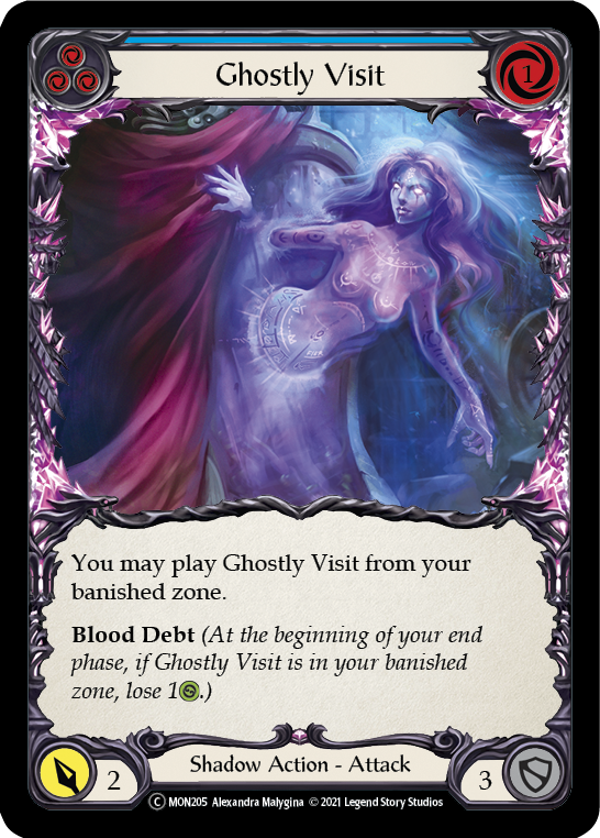 Ghostly Visit (Blue) [U-MON205-RF] (Monarch Unlimited)  Unlimited Rainbow Foil | L.A. Mood Comics and Games