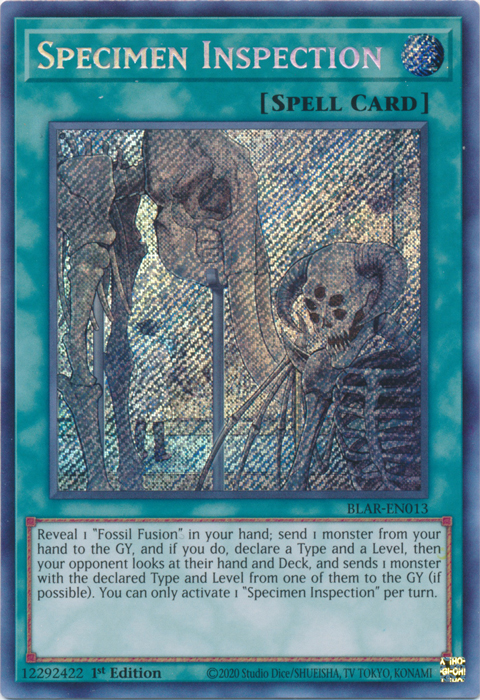 Specimen Inspection [BLAR-EN013] Secret Rare | L.A. Mood Comics and Games