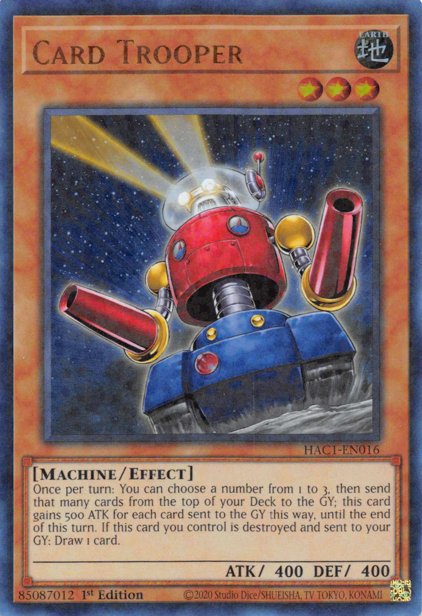 Card Trooper (Duel Terminal) [HAC1-EN016] Parallel Rare | L.A. Mood Comics and Games