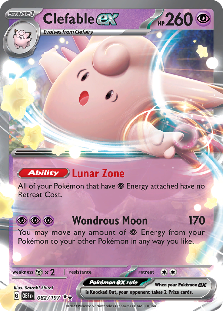 Clefable ex (082/197) [Scarlet & Violet: Obsidian Flames] | L.A. Mood Comics and Games