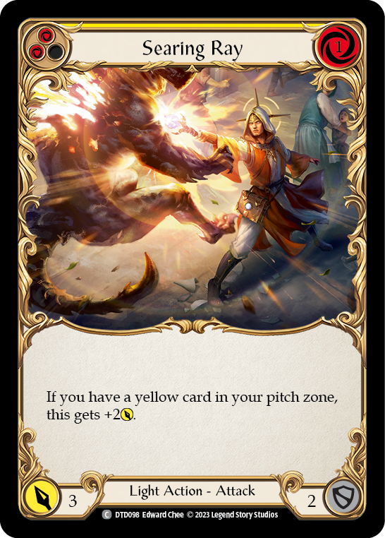 Searing Ray (Yellow) [DTD098] (Dusk Till Dawn)  Rainbow Foil | L.A. Mood Comics and Games