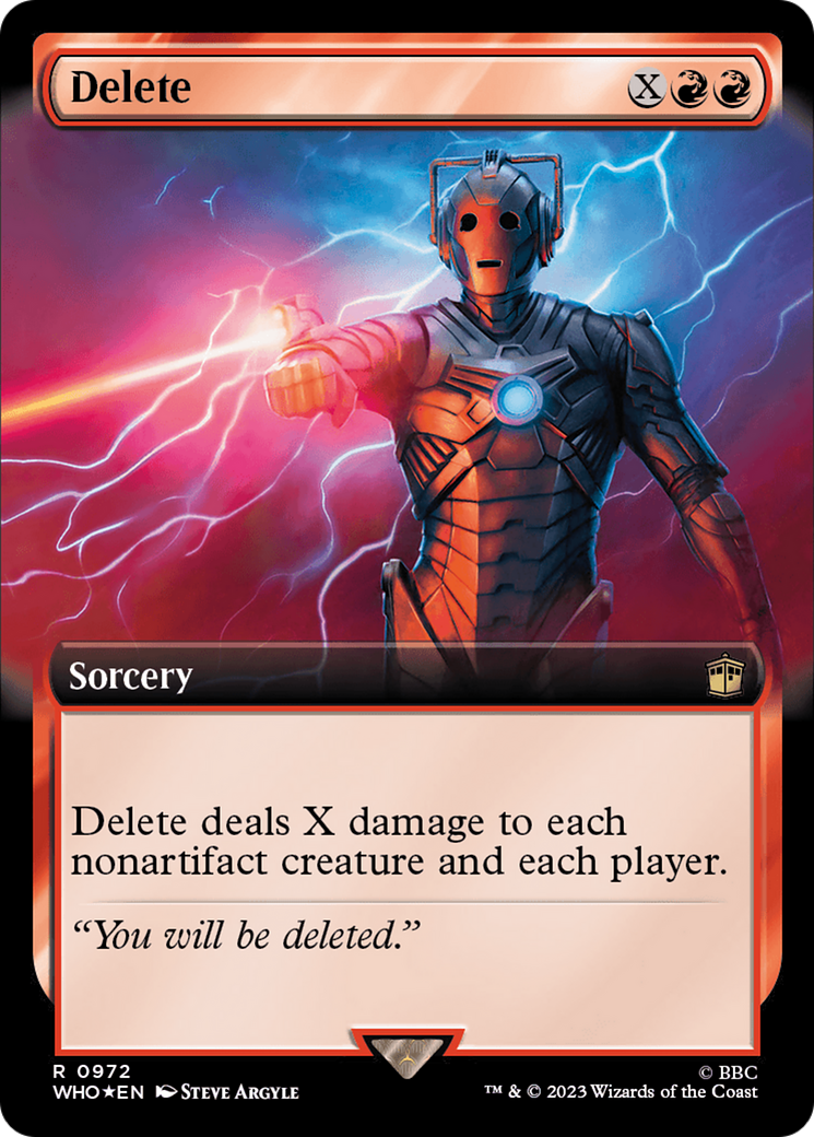 Delete (Extended Art) (Surge Foil) [Doctor Who] | L.A. Mood Comics and Games