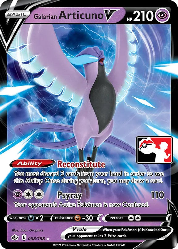 Galarian Articuno V (058/198) [Prize Pack Series One] | L.A. Mood Comics and Games