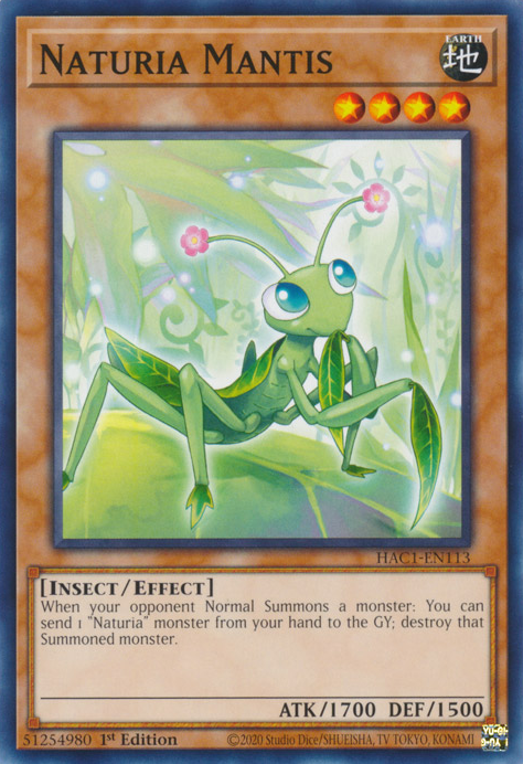 Naturia Mantis [HAC1-EN113] Common | L.A. Mood Comics and Games