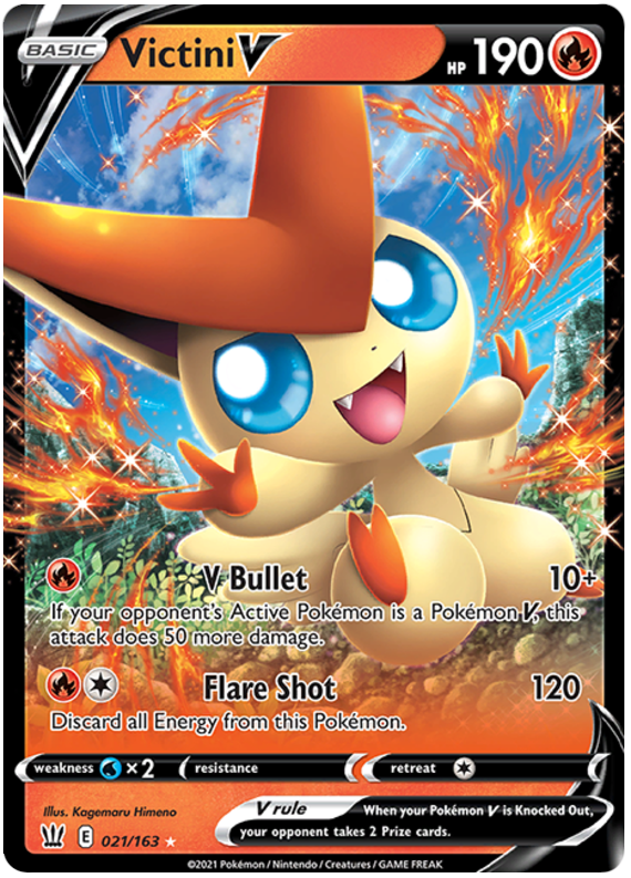 Victini V (021/163) [Sword & Shield: Battle Styles] | L.A. Mood Comics and Games