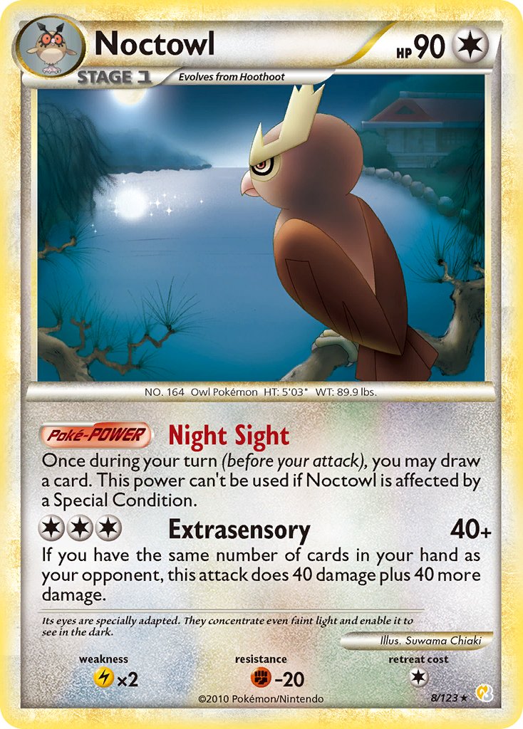 Noctowl (8/123) (Theme Deck Exclusive) [HeartGold & SoulSilver: Base Set] | L.A. Mood Comics and Games