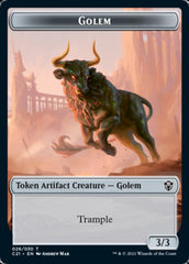 Golem (026) // Thopter Double-Sided Token [Commander 2021 Tokens] | L.A. Mood Comics and Games