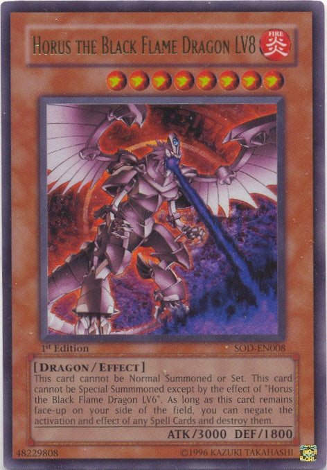 Horus the Black Flame Dragon LV8 [SOD-EN008] Ultra Rare | L.A. Mood Comics and Games