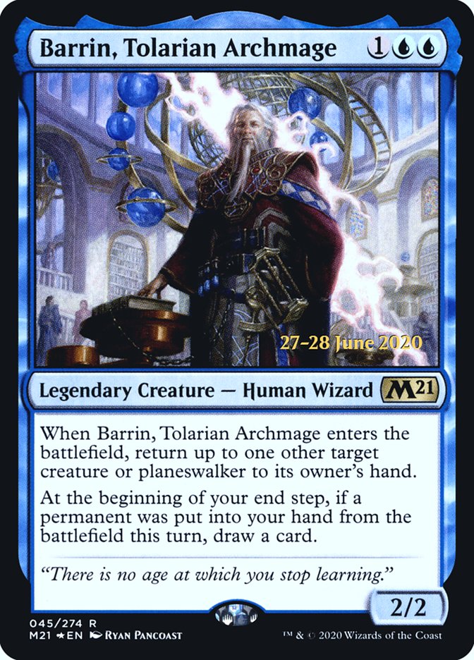 Barrin, Tolarian Archmage [Core Set 2021 Prerelease Promos] | L.A. Mood Comics and Games