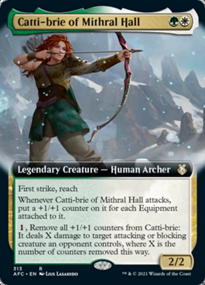 Catti-brie of Mithral Hall (Extended Art) [Dungeons & Dragons: Adventures in the Forgotten Realms Commander] | L.A. Mood Comics and Games