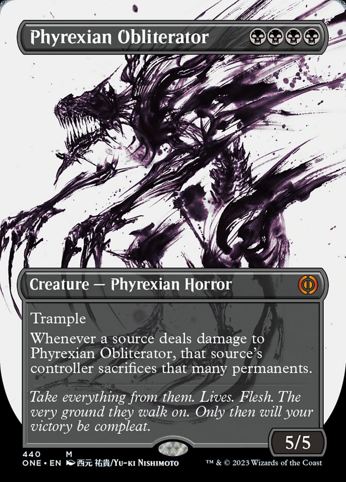 Phyrexian Obliterator (Borderless Ichor Step-and-Compleat Foil) [Phyrexia: All Will Be One] | L.A. Mood Comics and Games