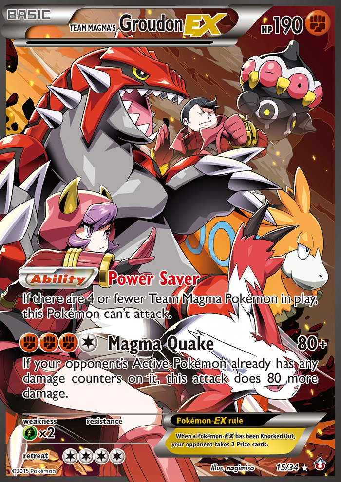 Team Magma's Groudon ex (15/34) [XY: Double Crisis] | L.A. Mood Comics and Games