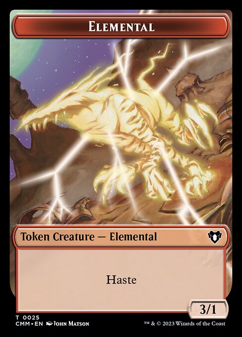 Clue // Elemental (0025) Double-Sided Token [Commander Masters Tokens] | L.A. Mood Comics and Games