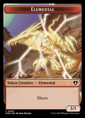 Clue // Elemental (0025) Double-Sided Token [Commander Masters Tokens] | L.A. Mood Comics and Games