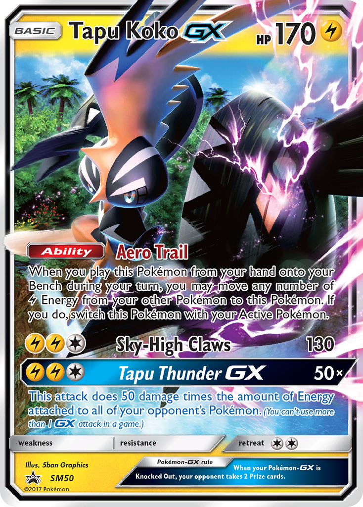 Tapu Koko GX (SM50) [Sun & Moon: Black Star Promos] | L.A. Mood Comics and Games