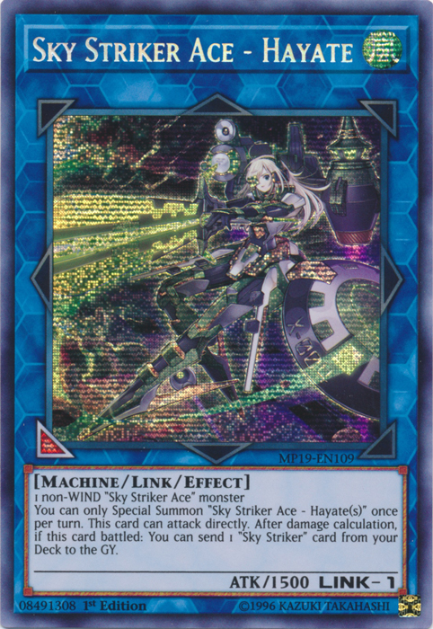 Sky Striker Ace - Hayate [MP19-EN109] Prismatic Secret Rare | L.A. Mood Comics and Games