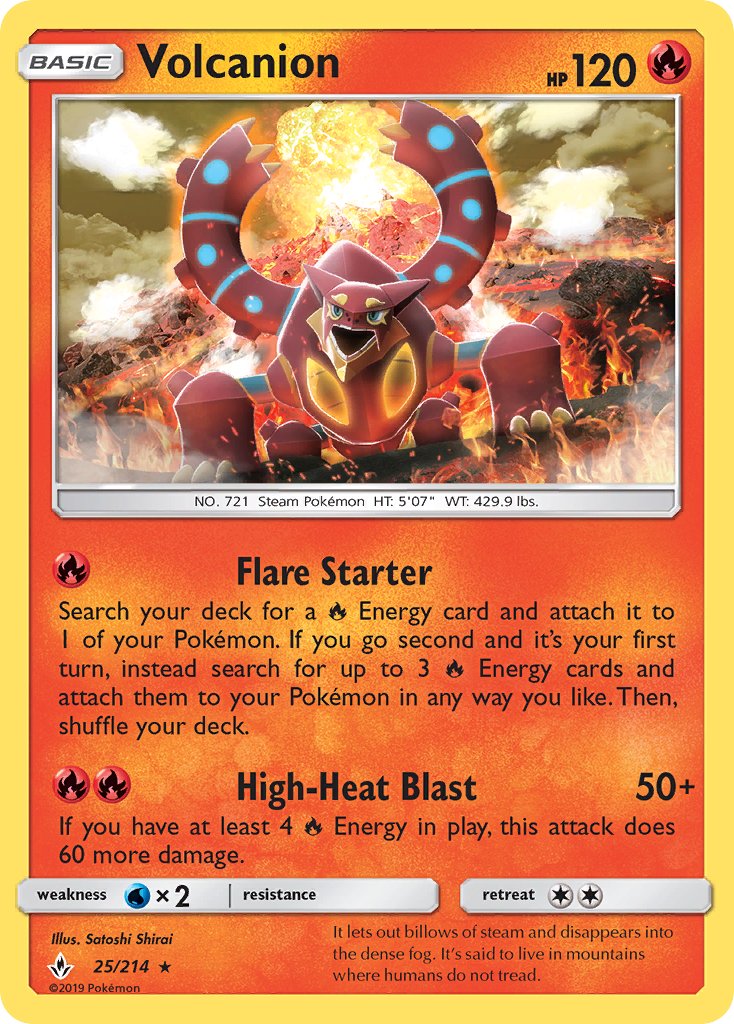 Volcanion (25/214) (Theme Deck Exclusive) [Sun & Moon: Unbroken Bonds] | L.A. Mood Comics and Games