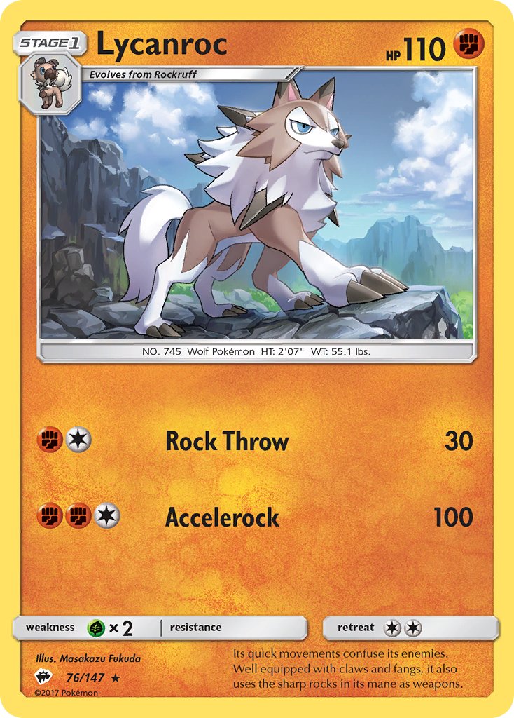 Lycanroc (76/147) (Theme Deck Exclusive) [Sun & Moon: Burning Shadows] | L.A. Mood Comics and Games