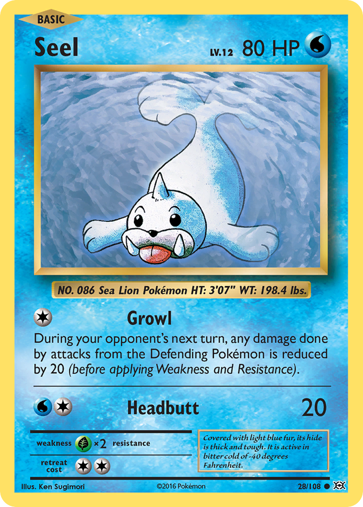 Seel (28/108) [XY: Evolutions] | L.A. Mood Comics and Games