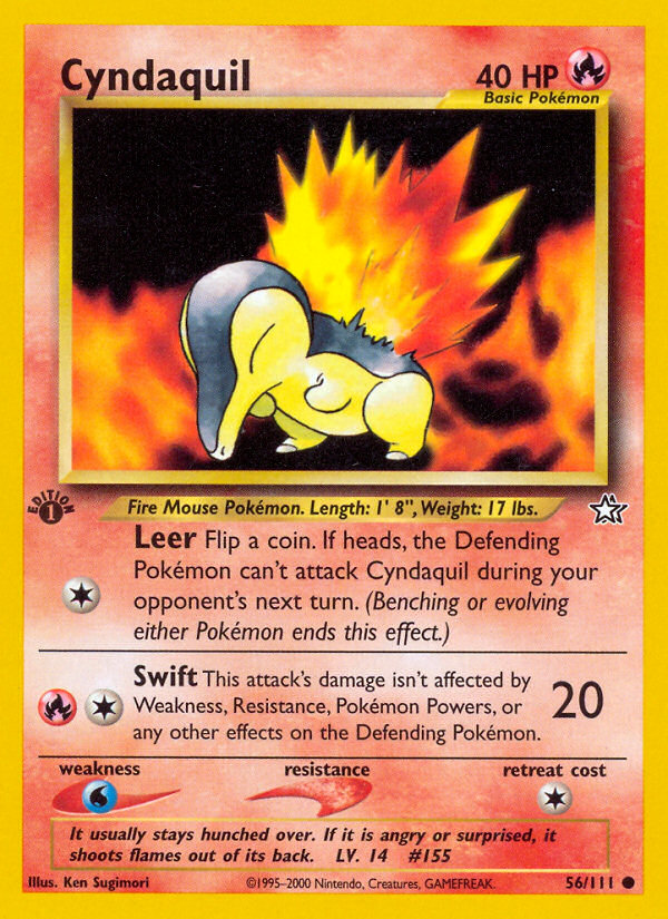 Cyndaquil (56/111) [Neo Genesis 1st Edition] | L.A. Mood Comics and Games