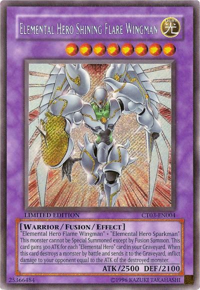 Elemental HERO Shining Flare Wingman [CT03-EN004] Secret Rare | L.A. Mood Comics and Games