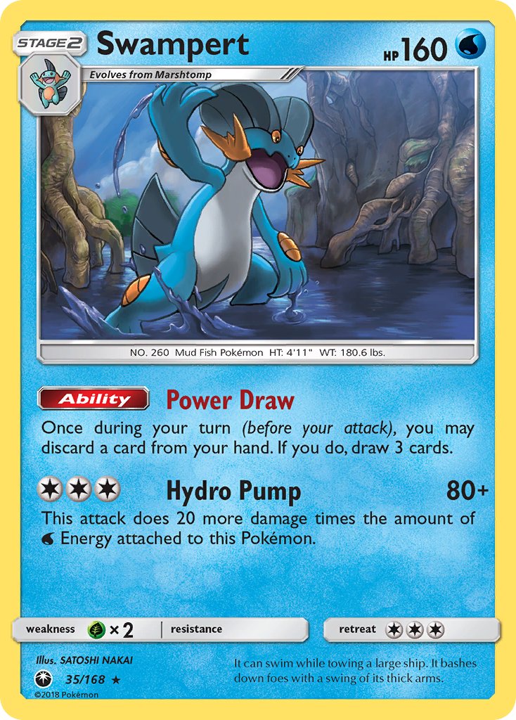 Swampert (35/168) (Theme Deck Exclusive) [Sun & Moon: Celestial Storm] | L.A. Mood Comics and Games