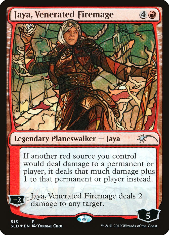 Jaya, Venerated Firemage (Stained Glass) [Secret Lair Drop Promos] | L.A. Mood Comics and Games