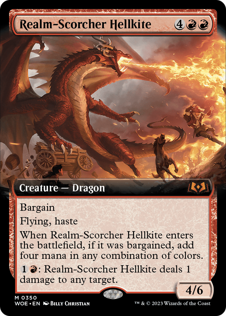 Realm-Scorcher Hellkite (Extended Art) [Wilds of Eldraine] | L.A. Mood Comics and Games