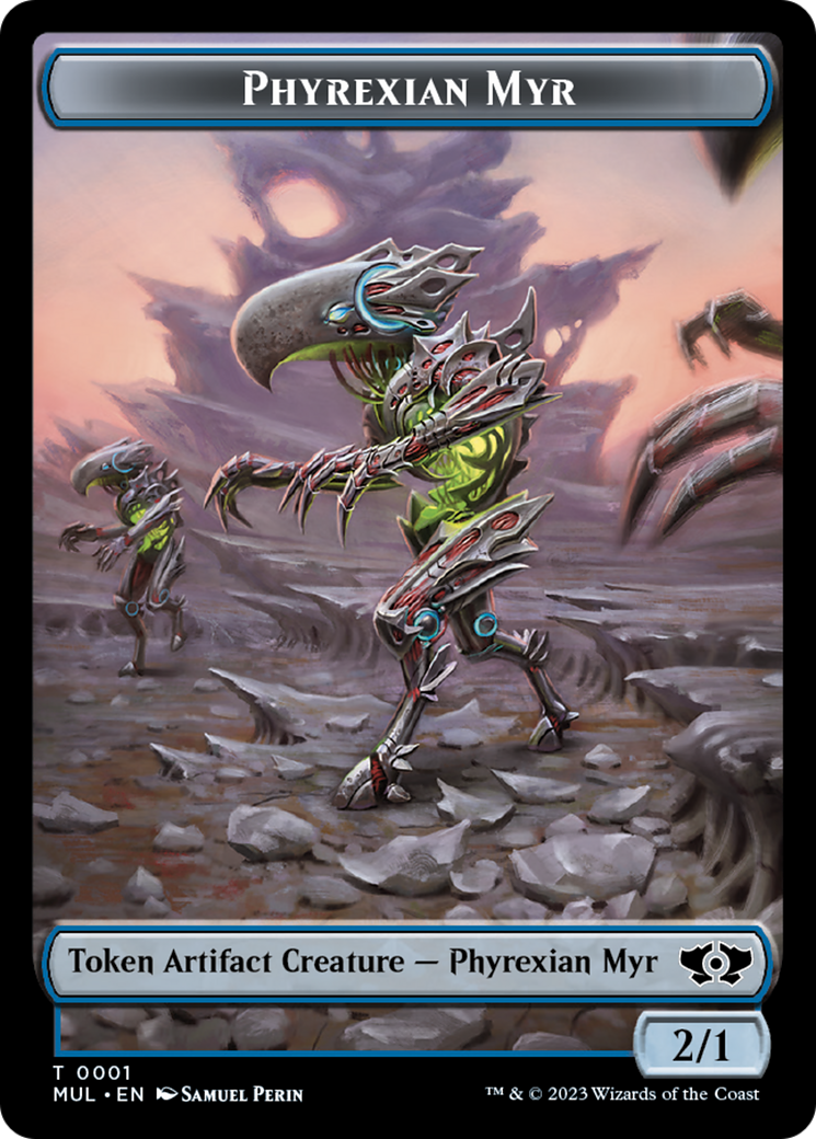 Phyrexian Myr // Teferi's Talent Emblem Double-Sided Token [March of the Machine Tokens] | L.A. Mood Comics and Games