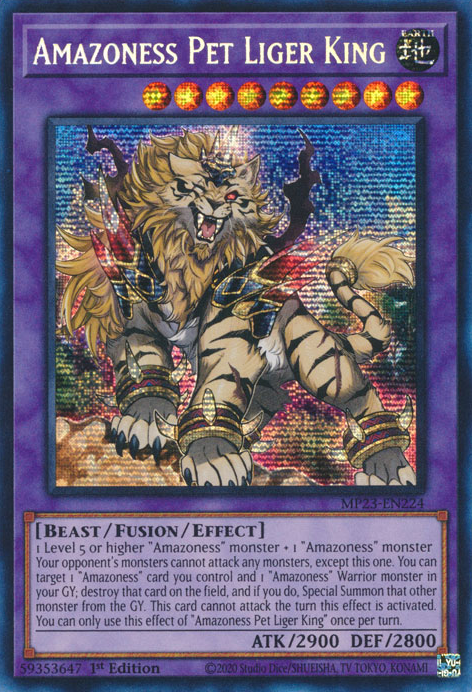 Amazoness Pet Liger King [MP23-EN224] Prismatic Secret Rare | L.A. Mood Comics and Games