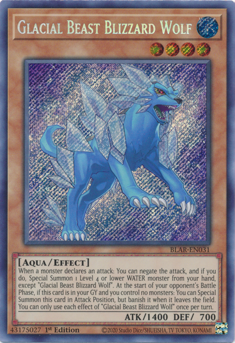 Glacial Beast Blizzard Wolf [BLAR-EN031] Secret Rare | L.A. Mood Comics and Games