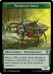 Phyrexian Wurm // Phyrexian Insect Double-Sided Token [Phyrexia: All Will Be One Commander Tokens] | L.A. Mood Comics and Games