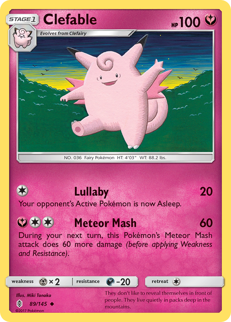 Clefable (89/145) [Sun & Moon: Guardians Rising] | L.A. Mood Comics and Games