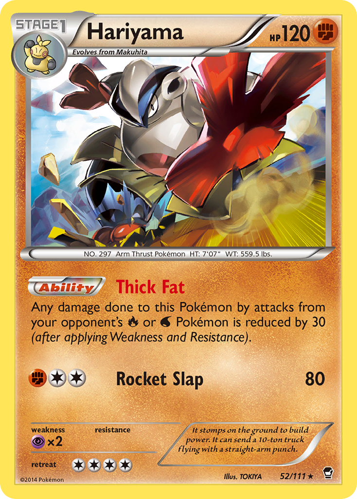 Hariyama (52/111) [XY: Furious Fists] | L.A. Mood Comics and Games