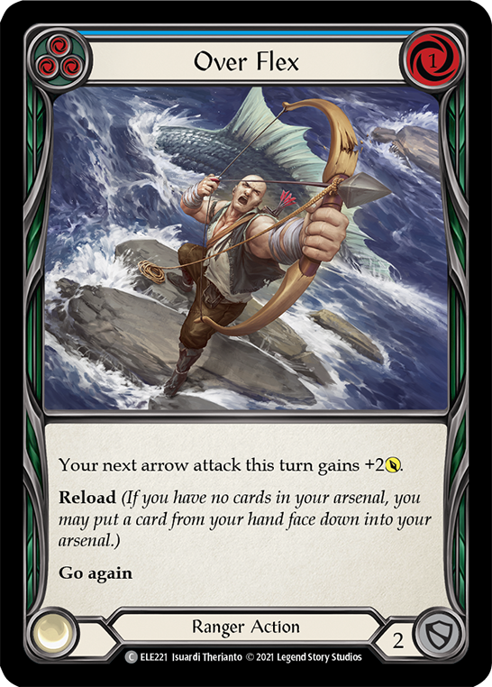 Over Flex (Blue) [ELE221] (Tales of Aria)  1st Edition Rainbow Foil | L.A. Mood Comics and Games