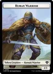 Human Warrior // Zombie Army Double-Sided Token [Commander Masters Tokens] | L.A. Mood Comics and Games