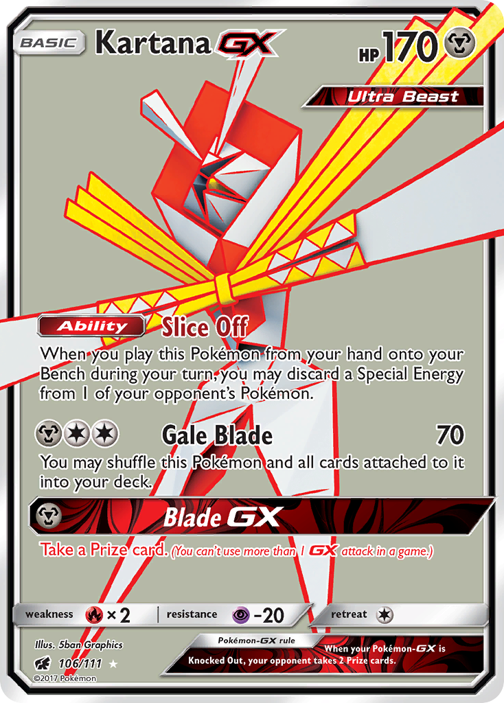 Kartana GX (106/111) [Sun & Moon: Crimson Invasion] | L.A. Mood Comics and Games