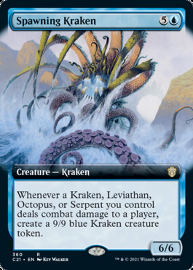 Spawning Kraken (Extended Art) [Commander 2021] | L.A. Mood Comics and Games