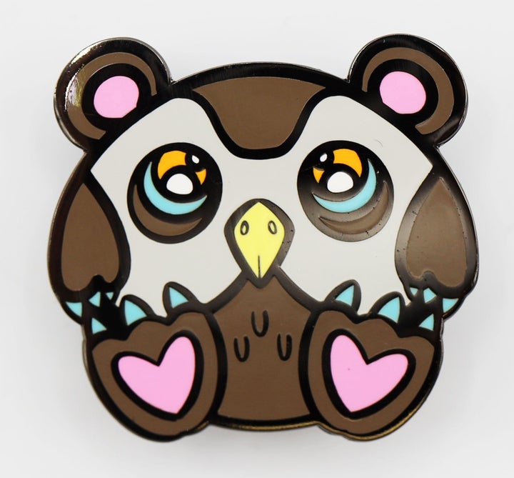 Baby Monster Pin: Owl Bear | L.A. Mood Comics and Games