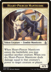 Heart-Piercer Manticore // Warrior Double-Sided Token [Amonkhet Tokens] | L.A. Mood Comics and Games