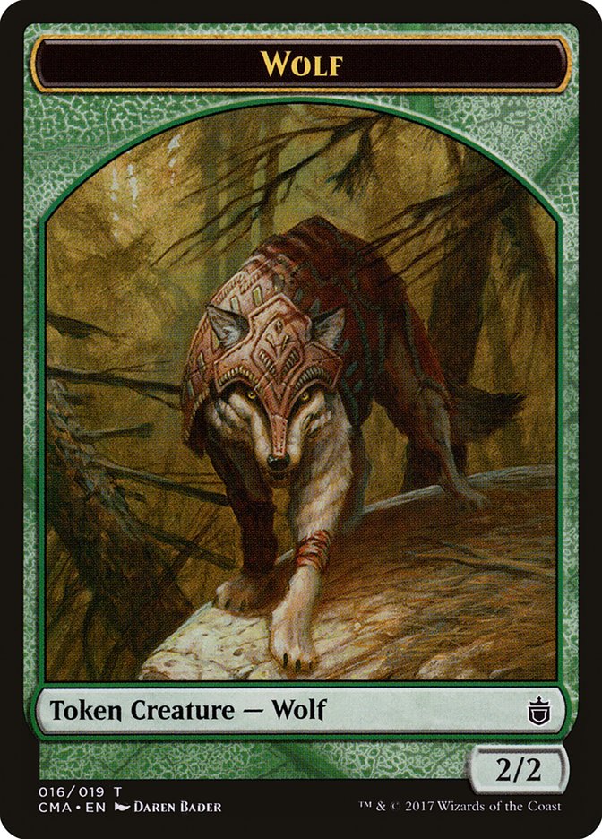 Wolf Token (016/019) [Commander Anthology Tokens] | L.A. Mood Comics and Games