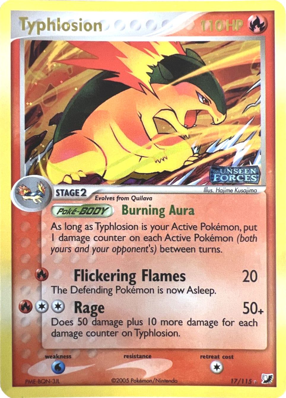 Typhlosion (17/115) (Stamped) [EX: Unseen Forces] | L.A. Mood Comics and Games