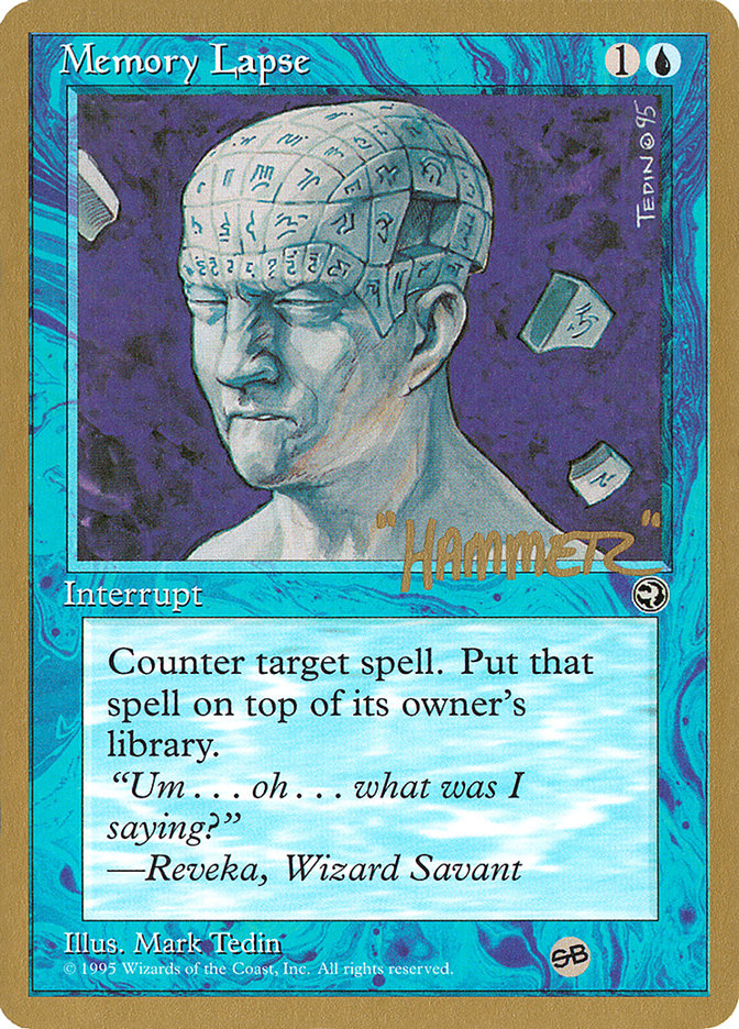 Memory Lapse (Runes) (Shawn "Hammer" Regnier) (SB) [Pro Tour Collector Set] | L.A. Mood Comics and Games
